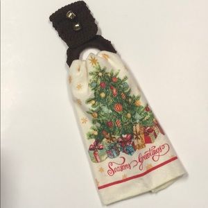 Christmas kitchen towel & oven towel hanger